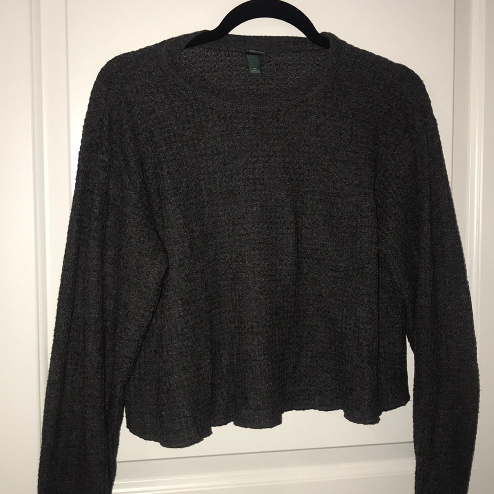 Rey cropped waffle tee